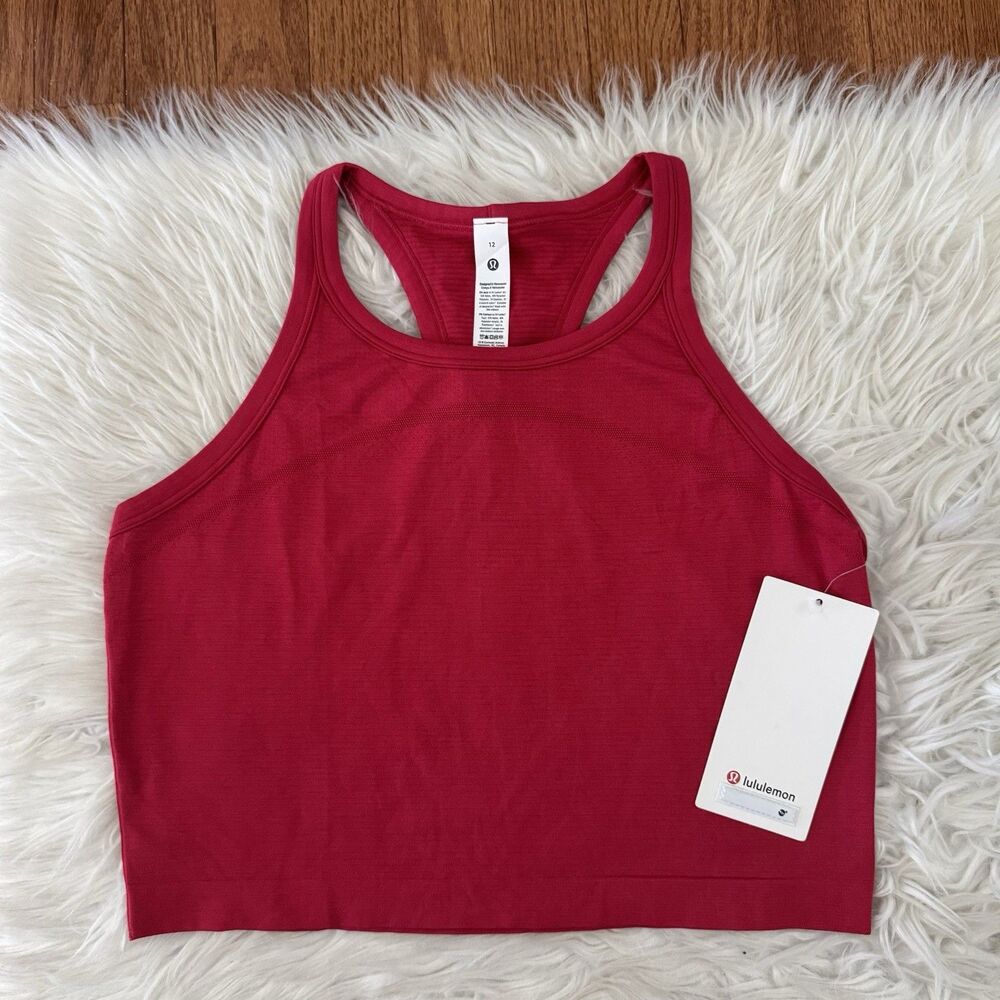 Lululemon Swiftly Tech Tank Top 12 Cropped Racerback Shirt Pink Dragonfruit NWT